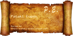 Pataki Eugén névjegykártya